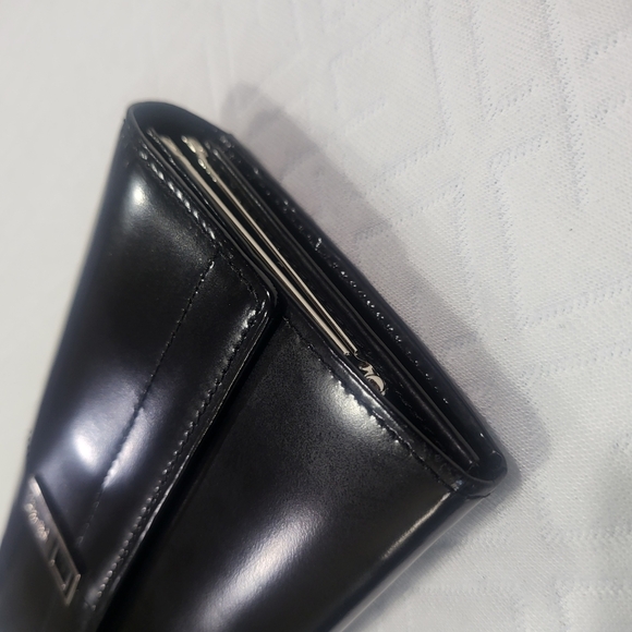 Yves Saint Laurent Black Smooth Leather Paris Long Wallet - Picture 11 of 11